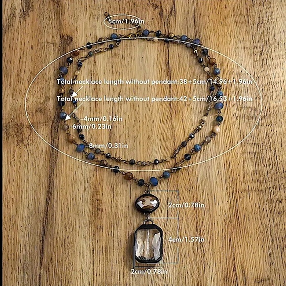 Bohemian Multilayer Beaded Necklace Tribal Necklace Boho - Picture 5 of 5